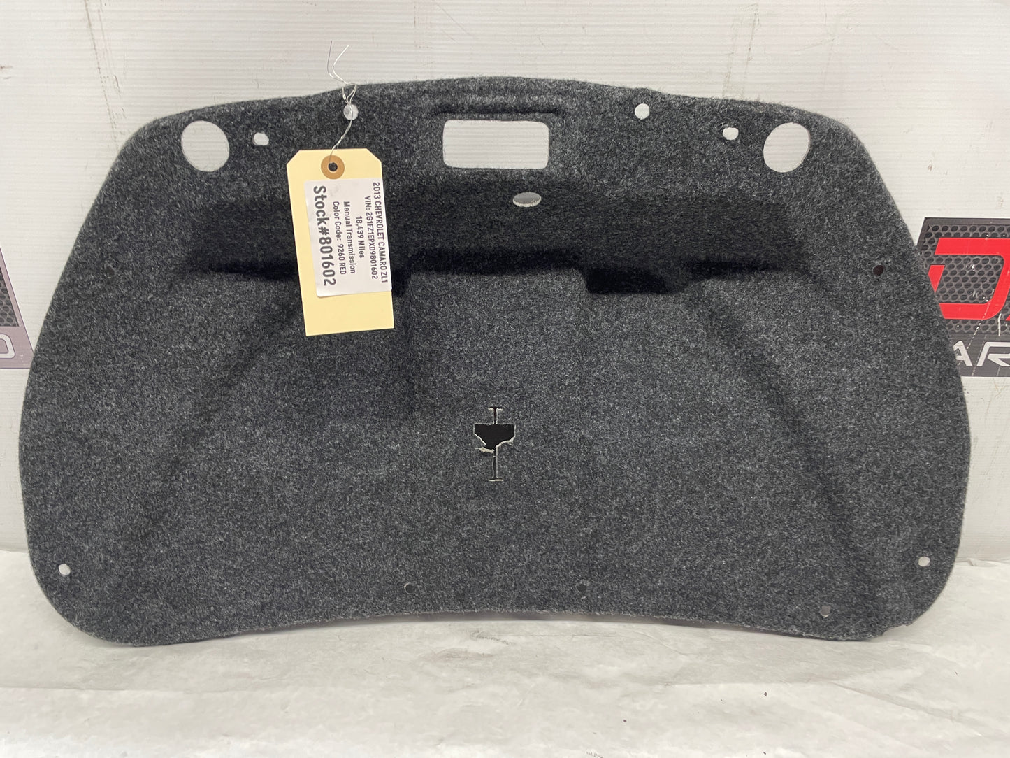 2013 Chevy Camaro ZL1 Trunk Deck Lid Liner Carpet Felt OEM - Day's Parts Yard