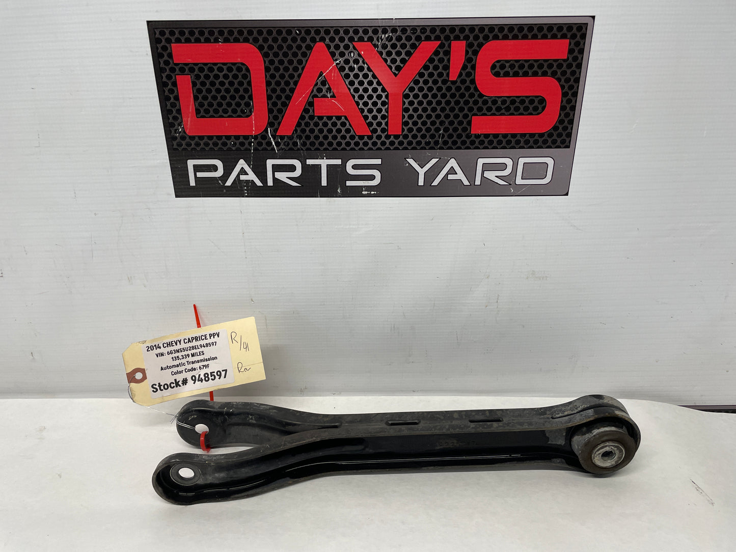 2014 Chevy Caprice PPV RH Passenger Rear Suspension Trailing Control Arm OEM - Day's Parts Yard