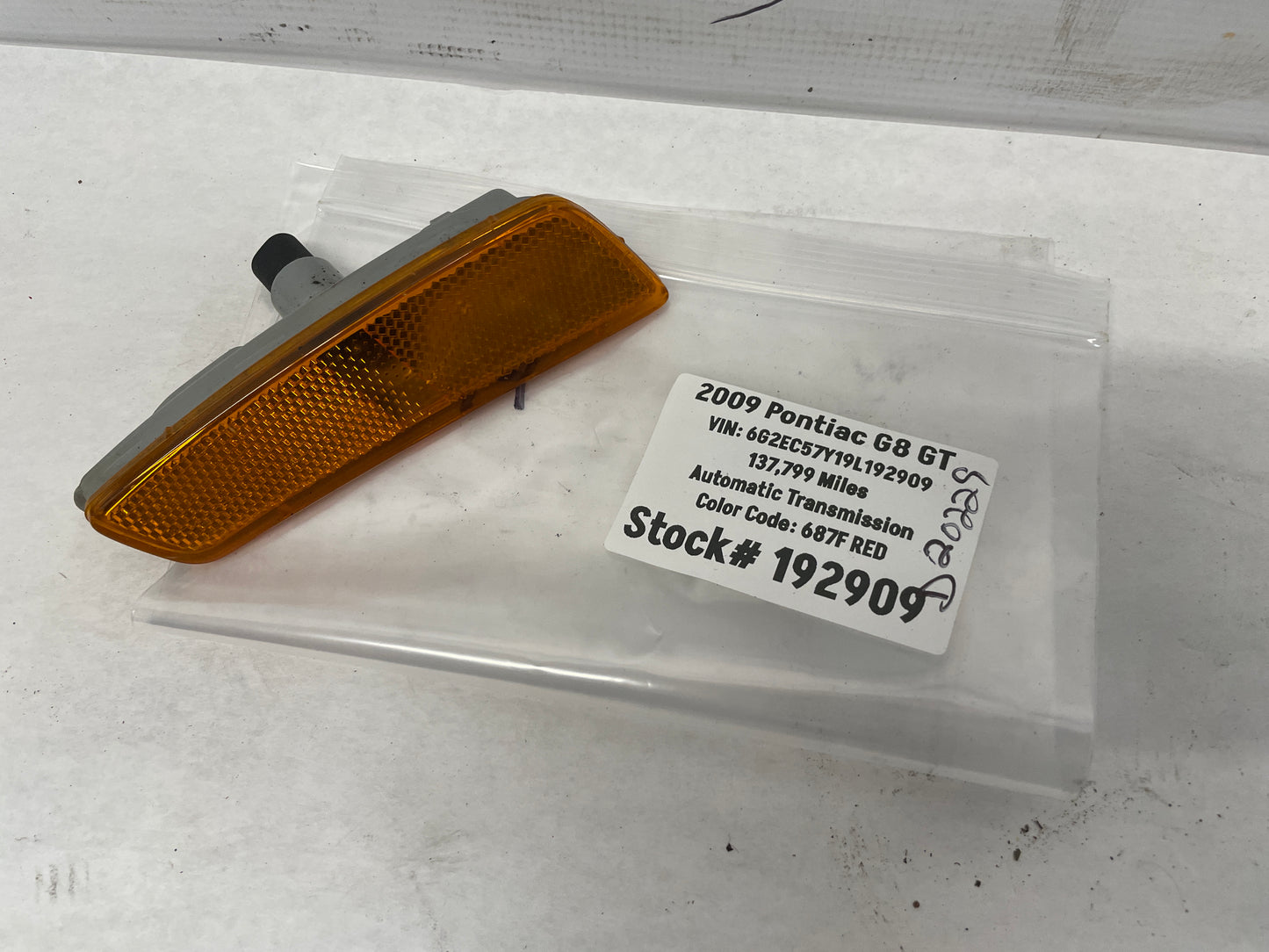 2009 Pontiac G8 GT Front Bumper LH Driver Side Marker Light OEM - Day's Parts Yard