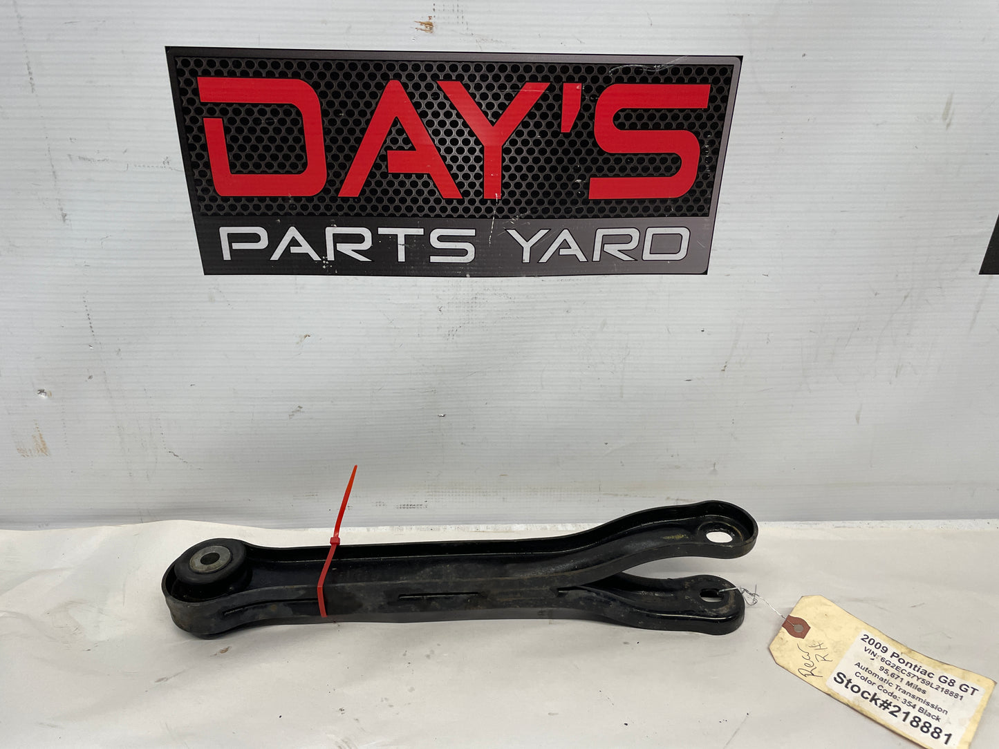 2009 Pontiac G8 GT RH Passenger Rear Suspension Trailing Control Arm OEM - Day's Parts Yard