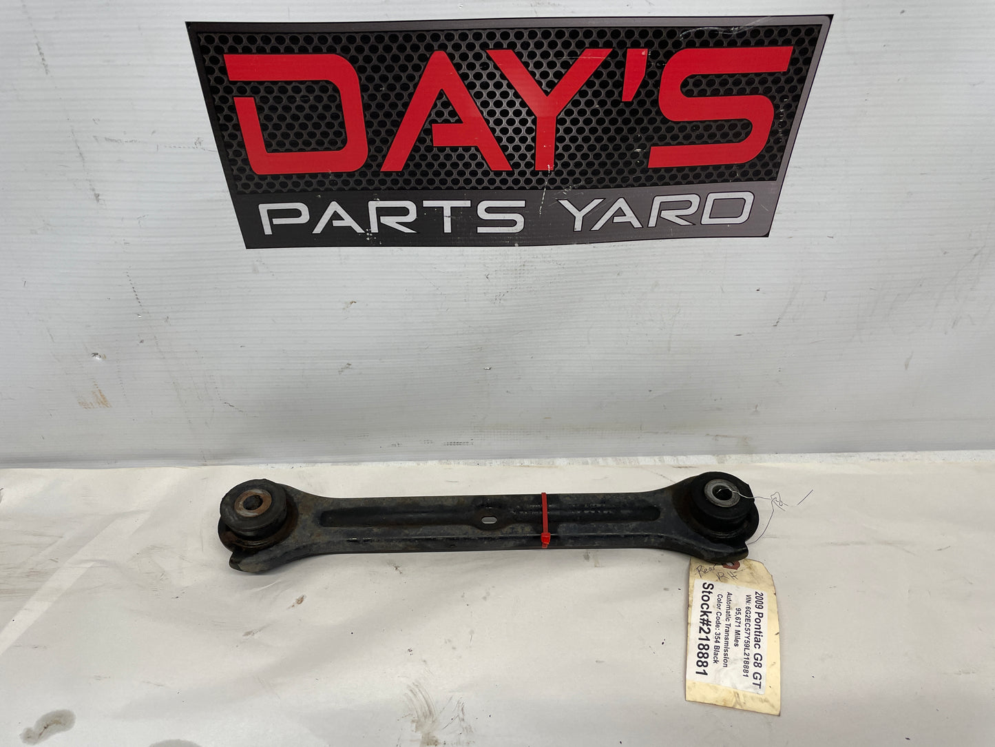 2009 Pontiac G8 GT RH Passenger Rear Suspension Trailing Control Arm OEM - Day's Parts Yard