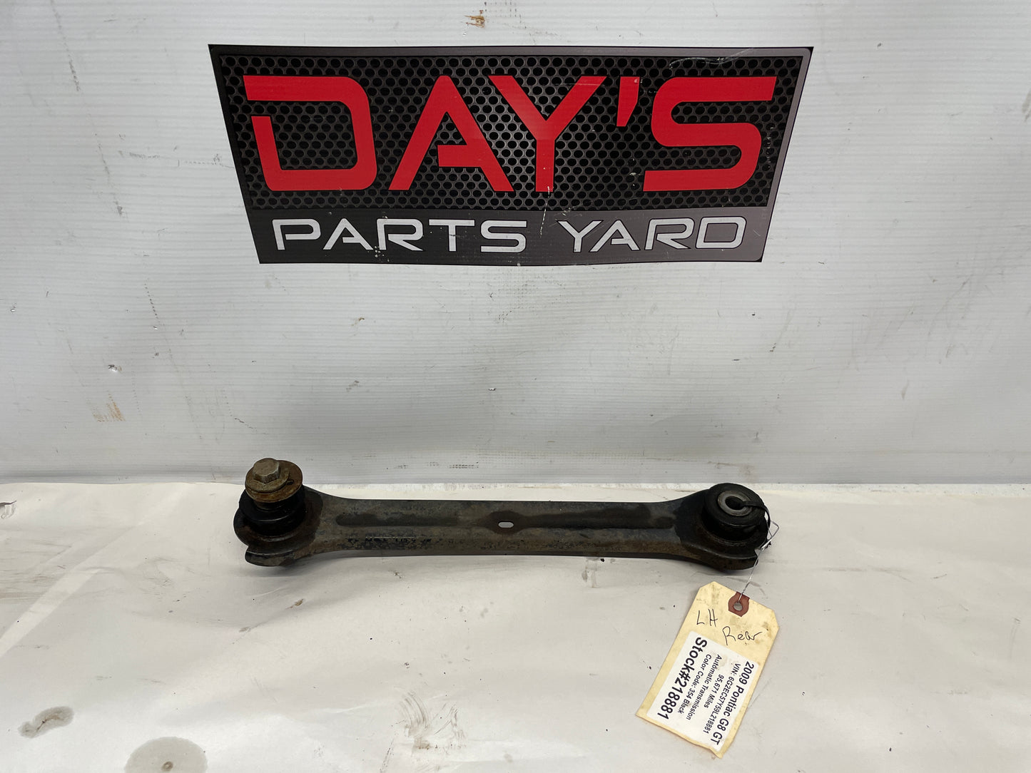 2009 Pontiac G8 GT LH Driver Rear Suspension Trailing Control Arm OEM - Day's Parts Yard