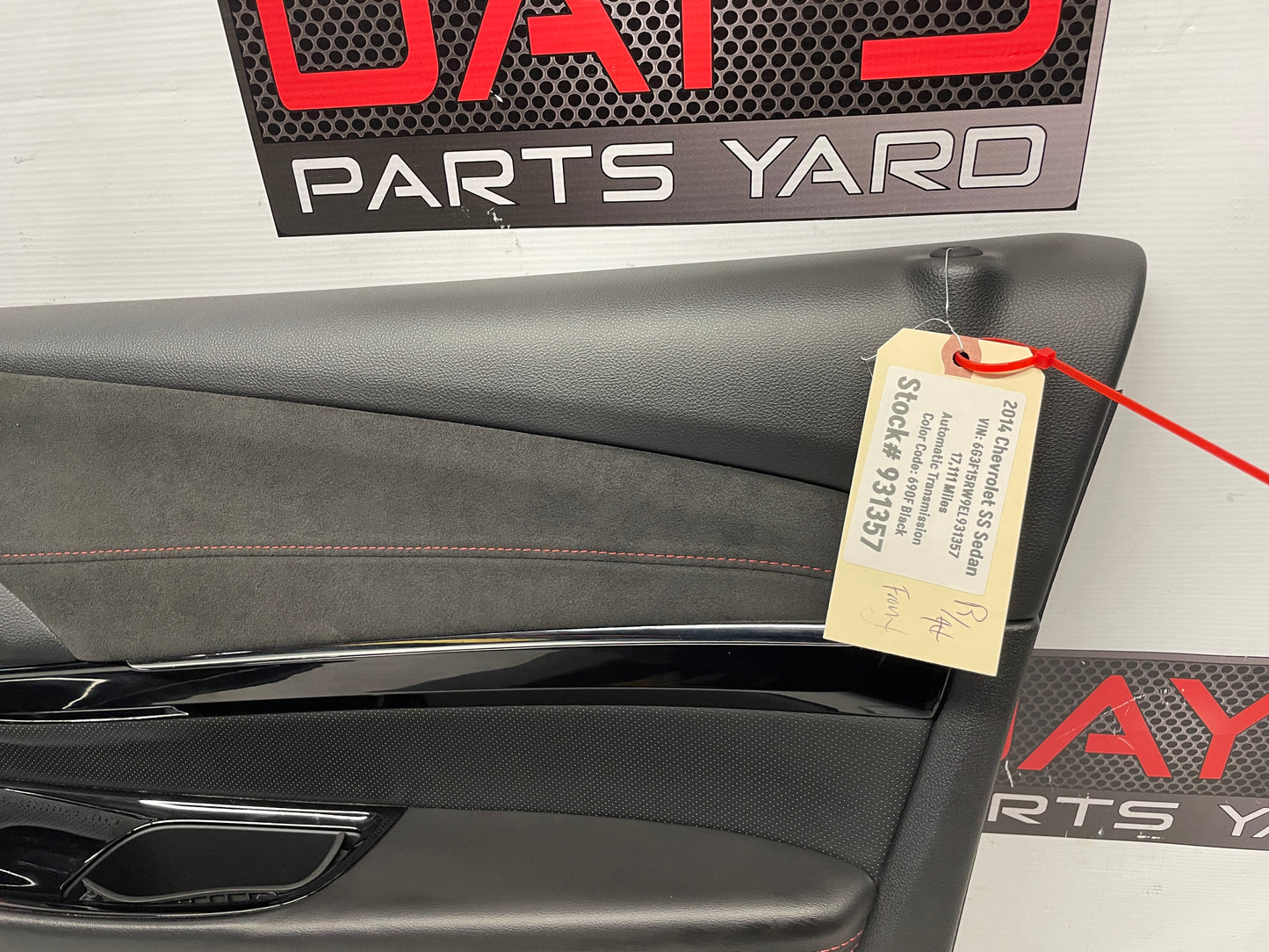 2014 Chevrolet SS Sedan RH Passenger Front Door Panel OEM - Day's Parts Yard