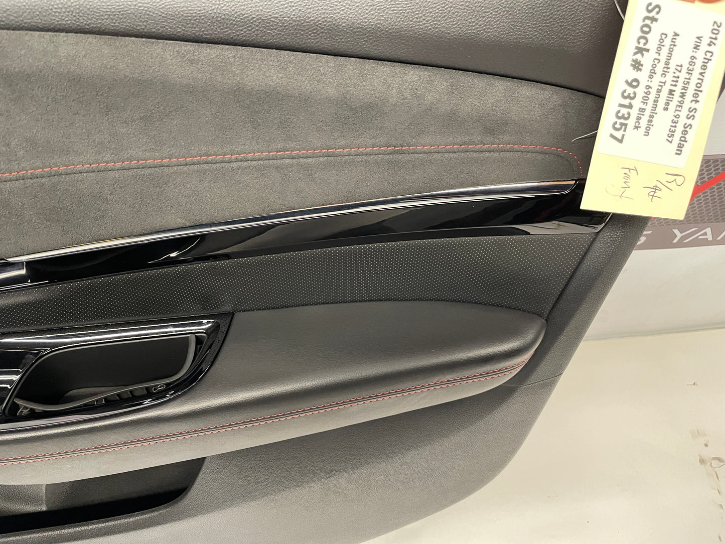 2014 Chevrolet SS Sedan RH Passenger Front Door Panel OEM - Day's Parts Yard