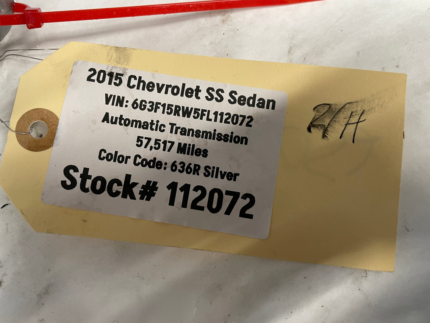 2015 Chevy SS Sedan RH Passenger Front Fender OEM