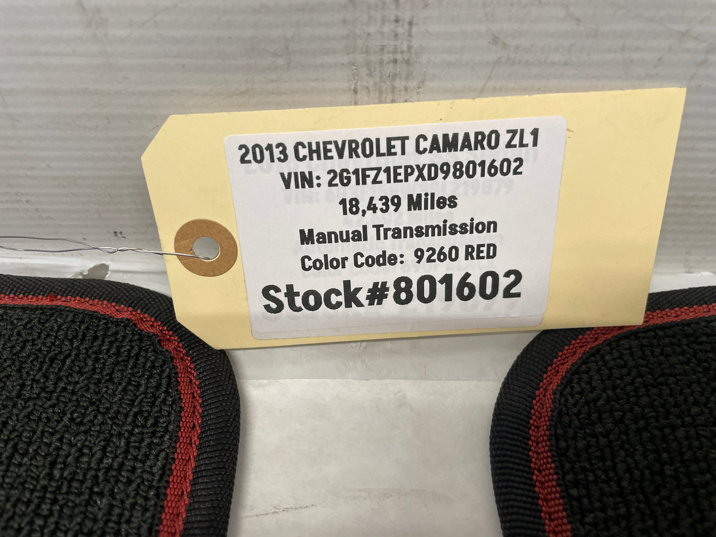 2013 Chevy Camaro ZL1 Front and Rear ZL1 Floor Mats OEM - Day's Parts Yard