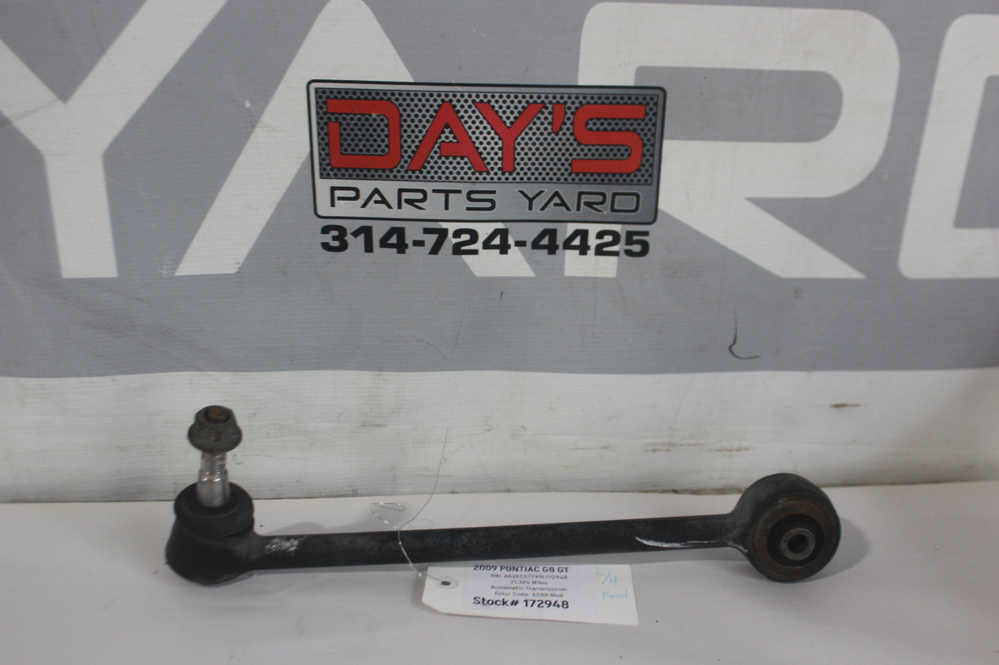 2009 Pontiac G8 GT Front LH Driver Lower Control Arm OEM - Day's Parts Yard