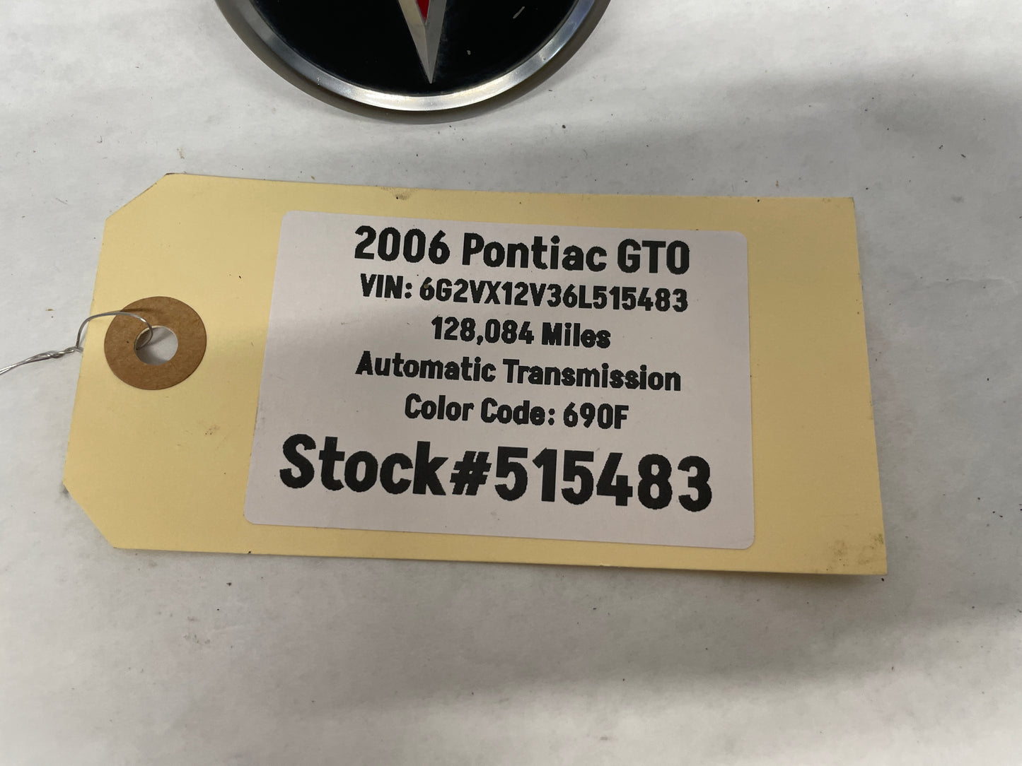2006 Pontiac GTO Wheel Center Cap OEM
