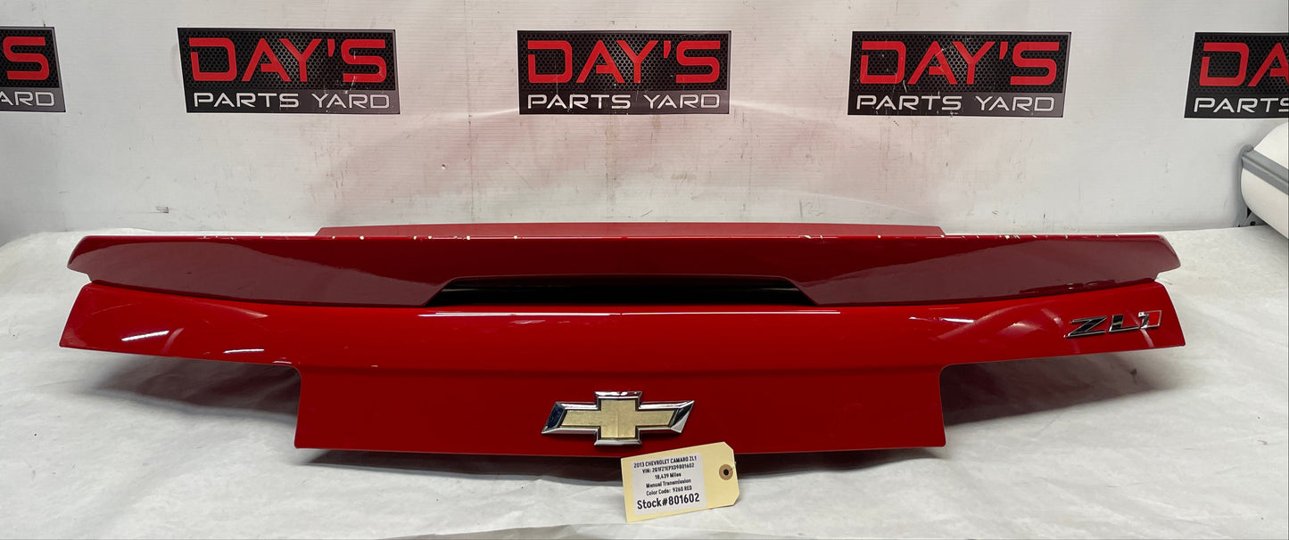 2013 Chevy Camaro ZL1 Rear Trunk Deck Lid w/ Spoiler OEM - Day's Parts Yard