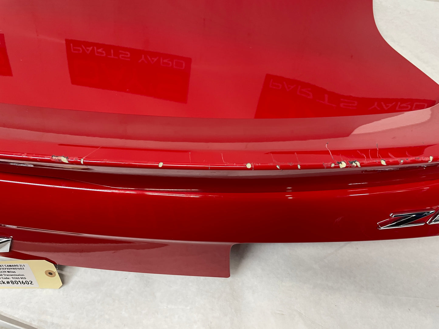 2013 Chevy Camaro ZL1 Rear Trunk Deck Lid w/ Spoiler OEM - Day's Parts Yard