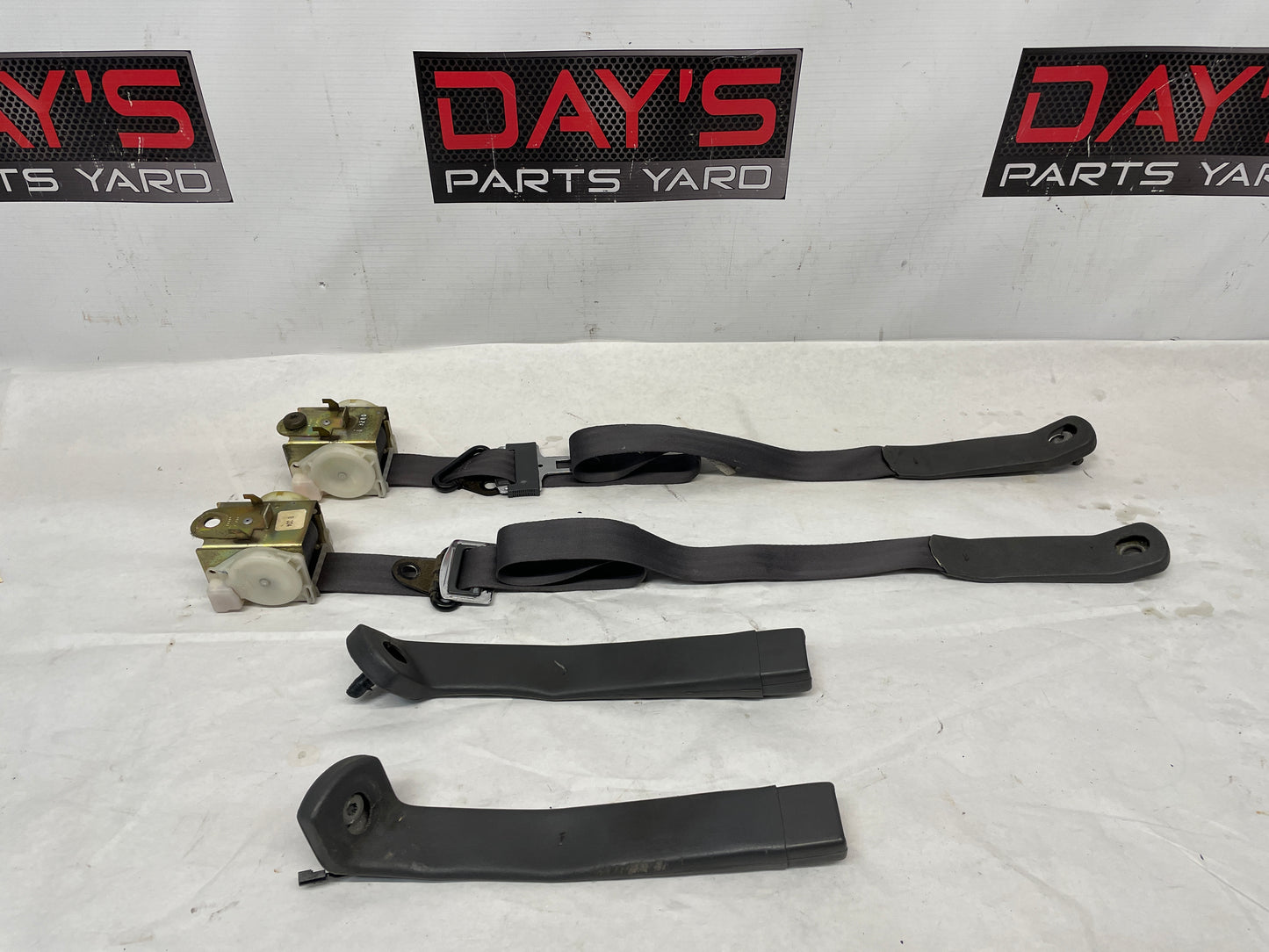 1999 Chevy Camaro Z28 SS Convertible Front Seatbelts Seat Belts Retractors Buckles Grey Gray OEM - Day's Parts Yard