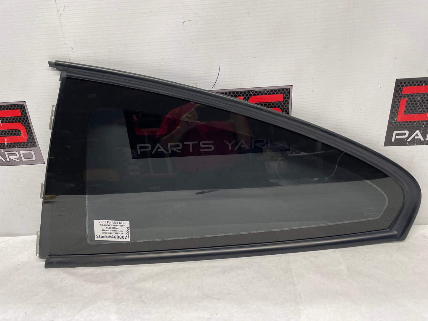 2005 Pontiac GTO LH Driver Rear Quarter Window Glass OEM - Day's Parts Yard