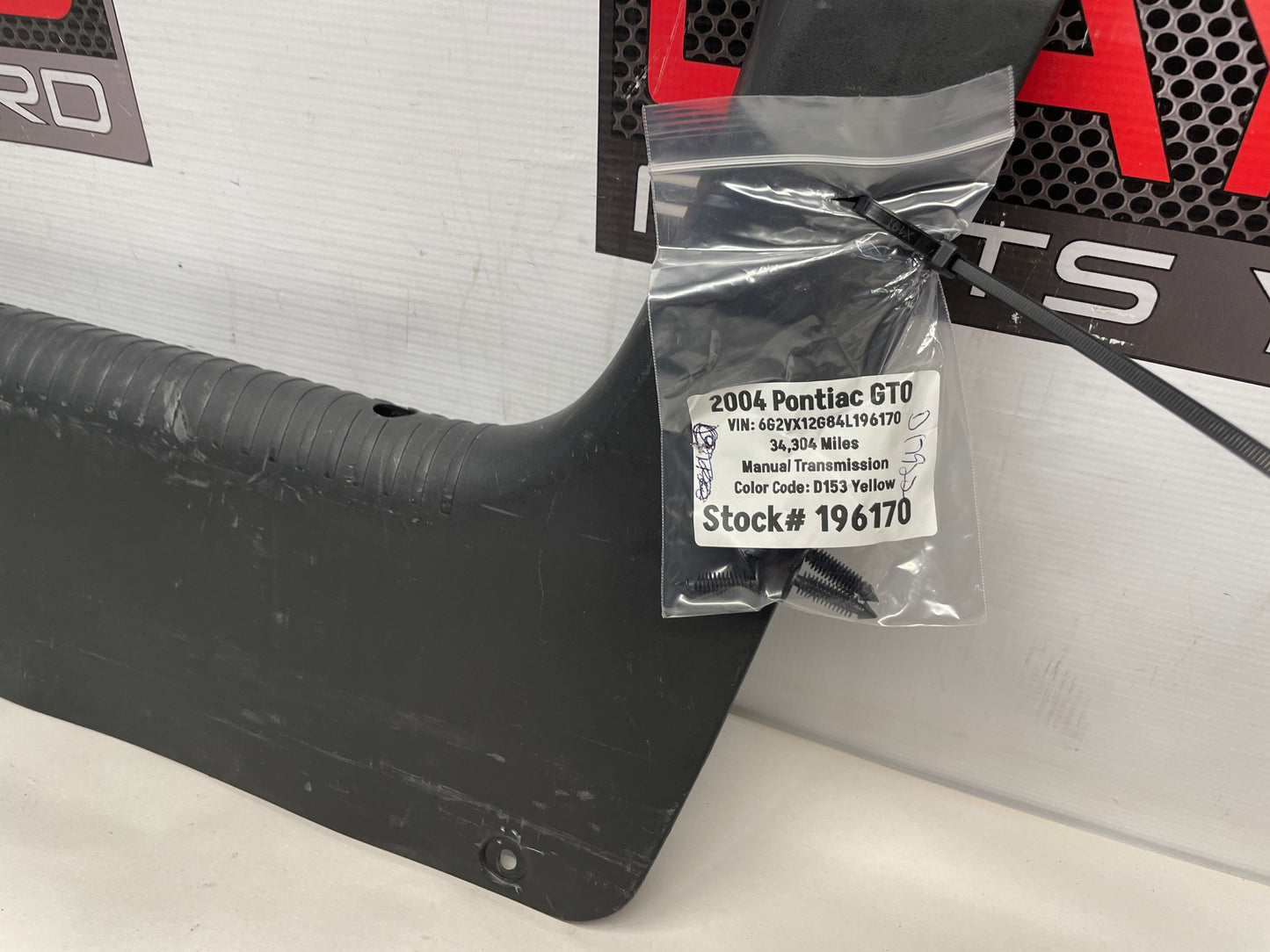 2004 Pontiac GTO Trunk Wall Plastic Cover Trim Panel OEM - Day's Parts Yard
