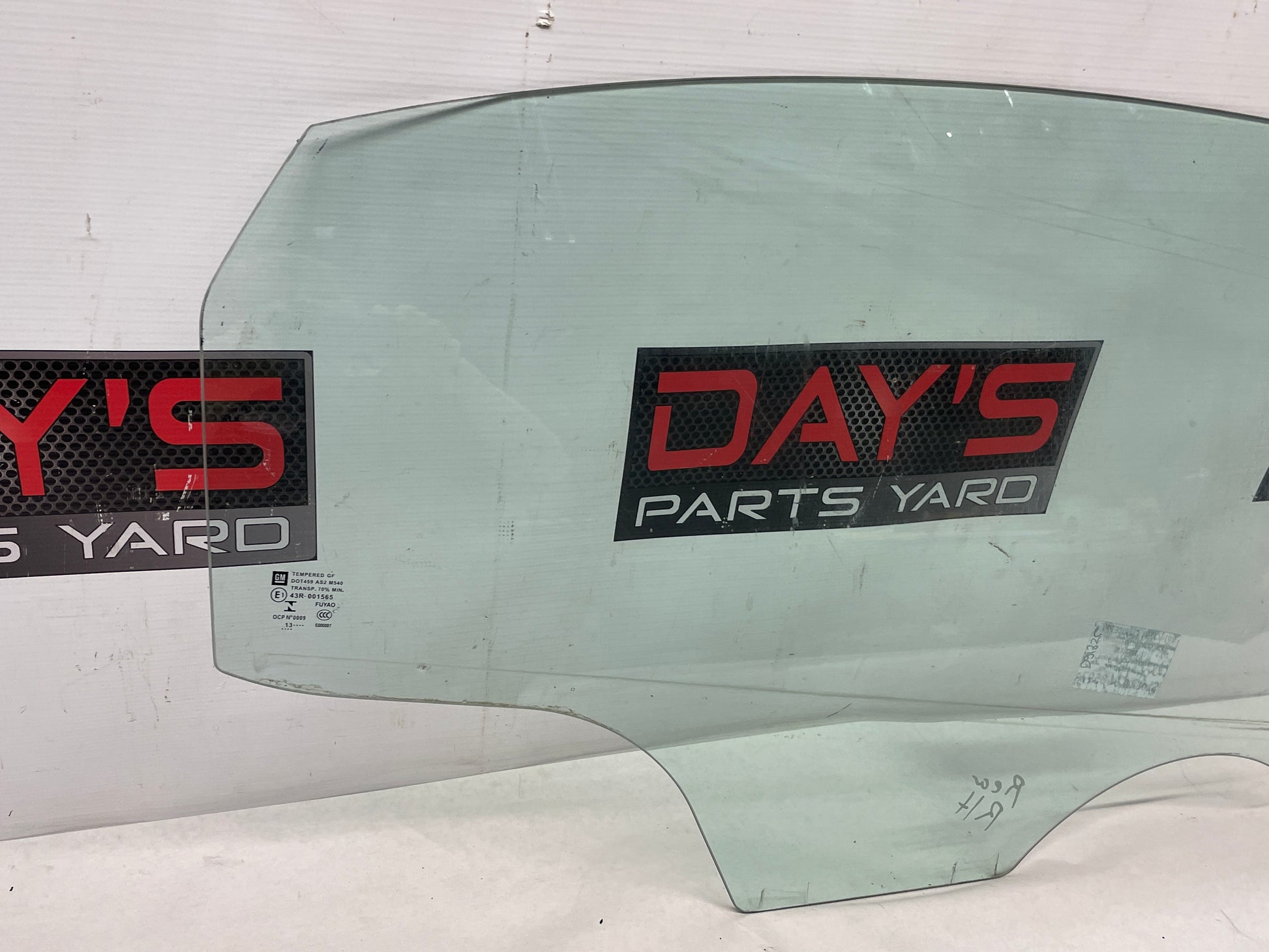 2014 Chevy Caprice PPV RH Passenger Rear Door Window Glass OEM - Day's Parts Yard