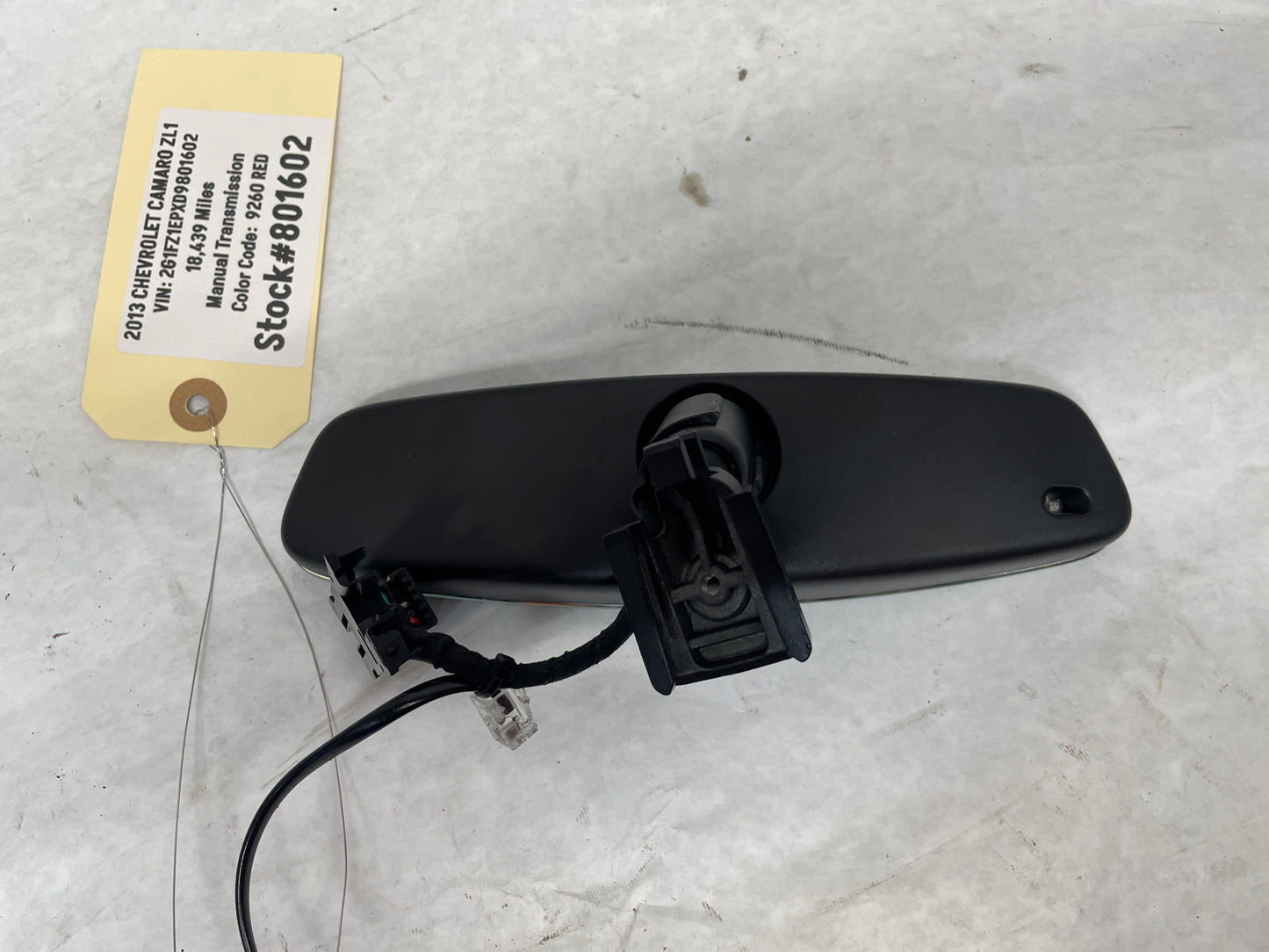 2013 Chevy Camaro ZL1 Frameless Rear View Mirror w/ OnStar Auto Dimmer OEM - Day's Parts Yard