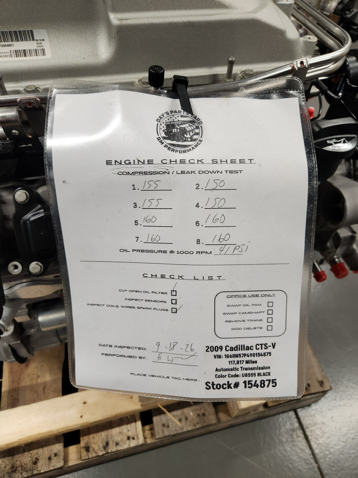 LSA 6.2L Factory Supercharged Engine Motor 6L90E 6spd Auto Trans Drivetrain Pullout 556HP