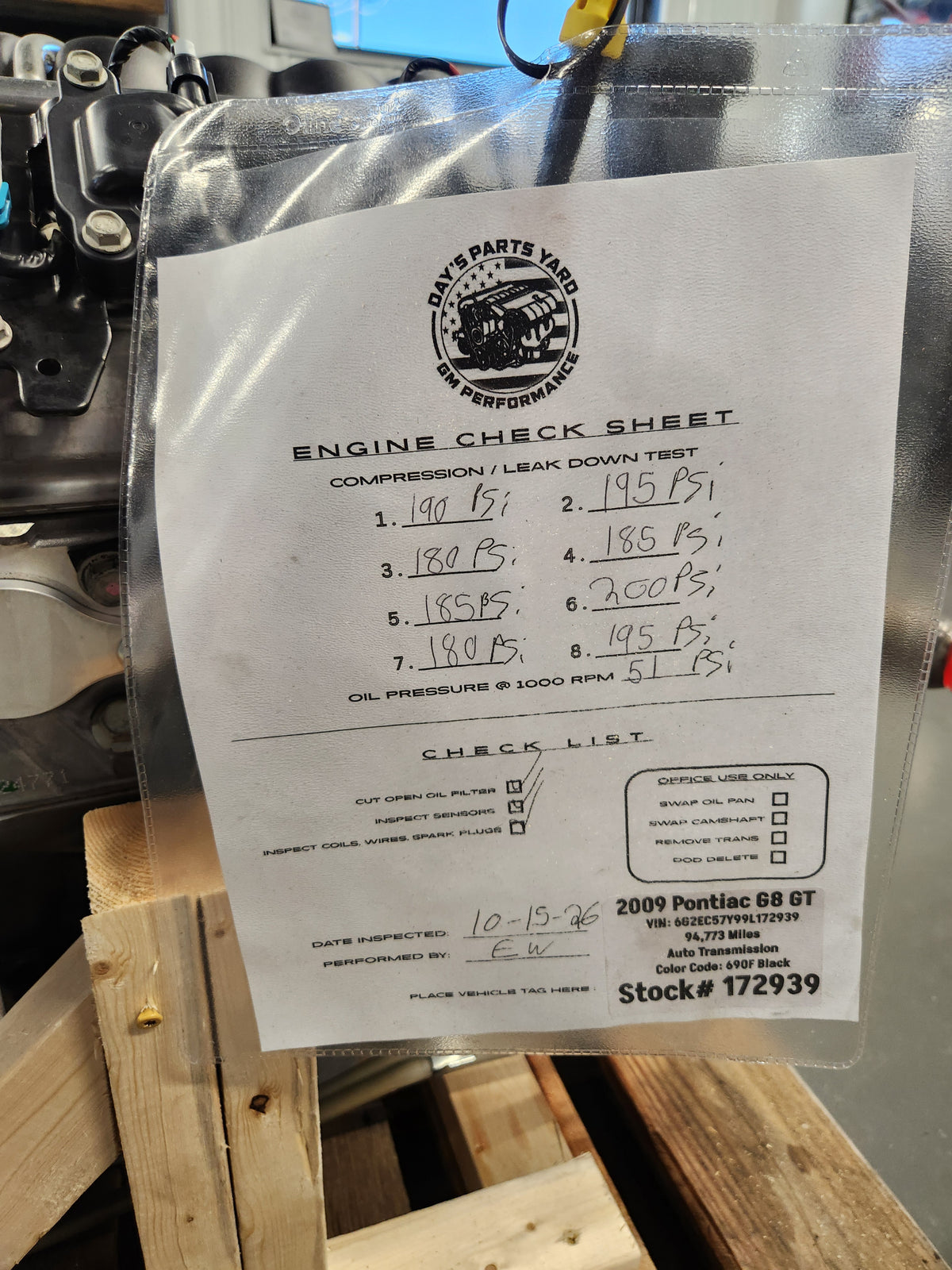 6.0L L76 LS2 Engine 6L80 Automatic Transmission Drivetrain Pullout 94K