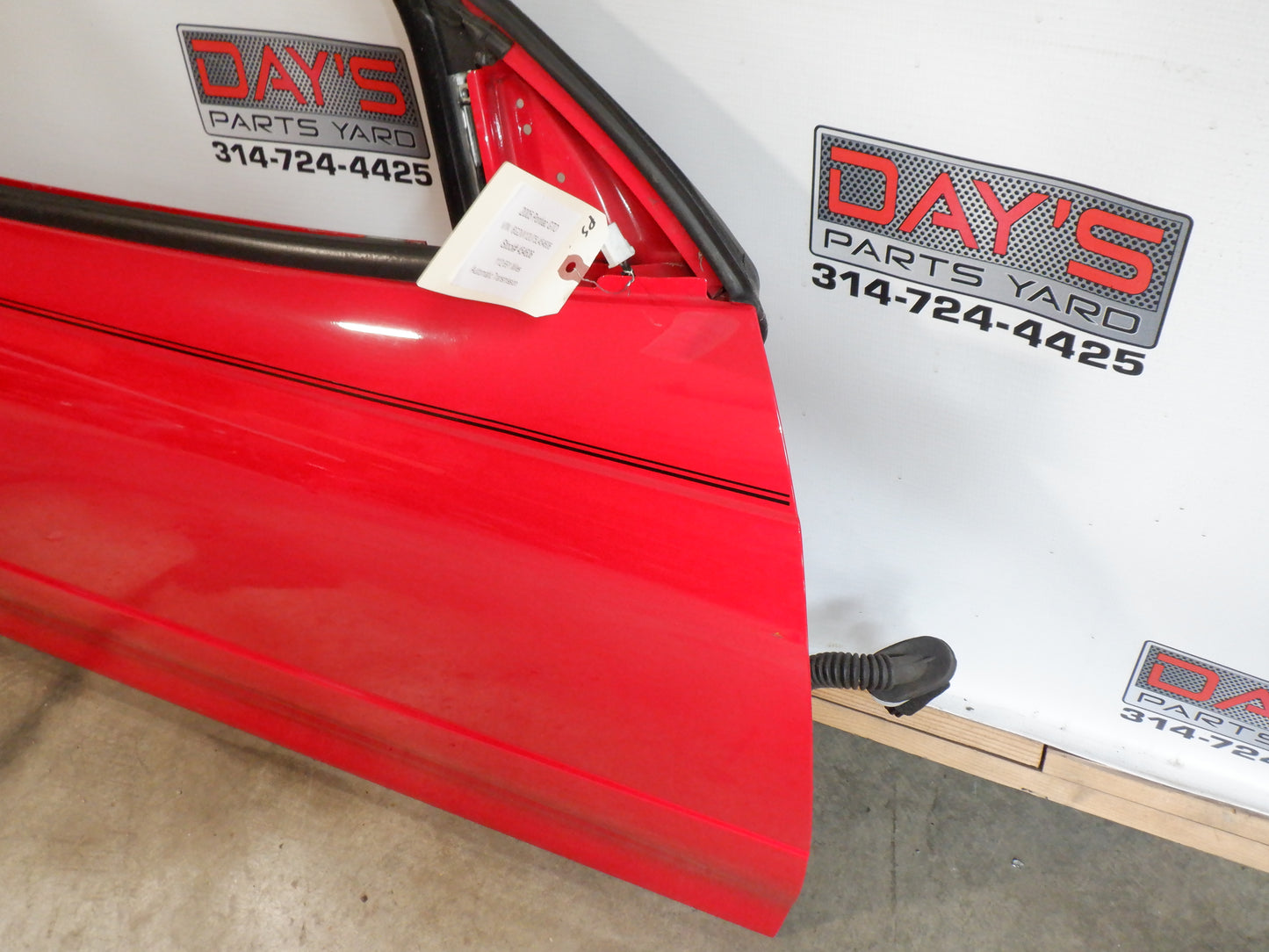 2005 Pontiac GTO RH Passenger Front Door with Window Glass Red OEM - Day's Parts Yard