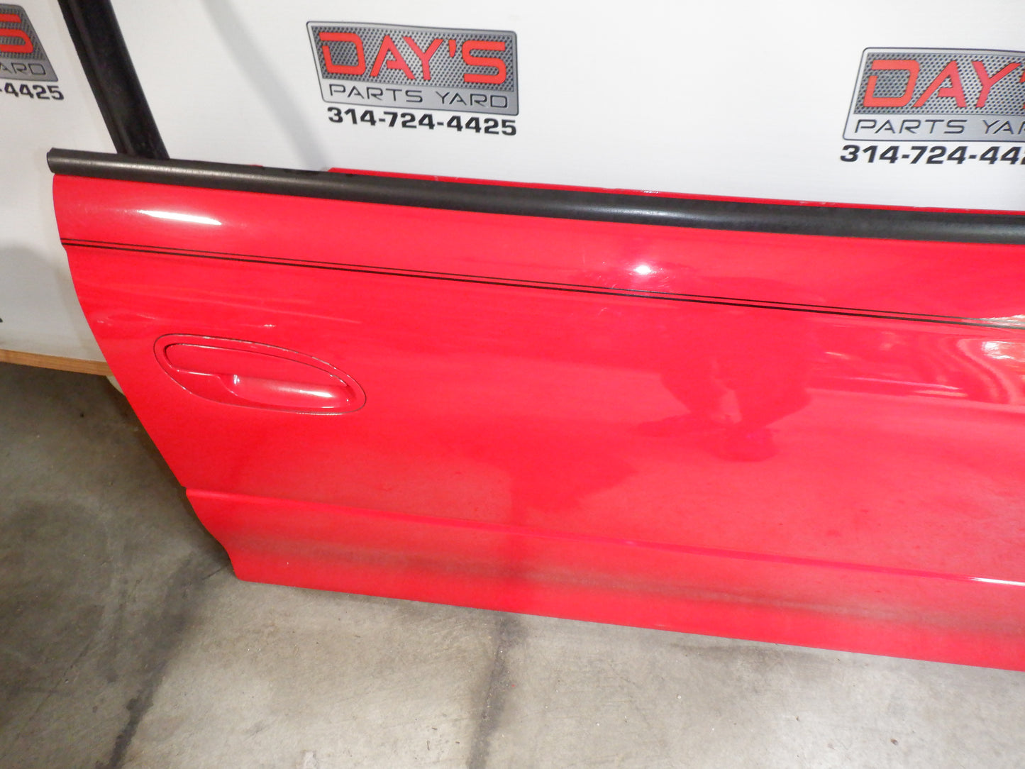 2005 Pontiac GTO RH Passenger Front Door with Window Glass Red OEM - Day's Parts Yard
