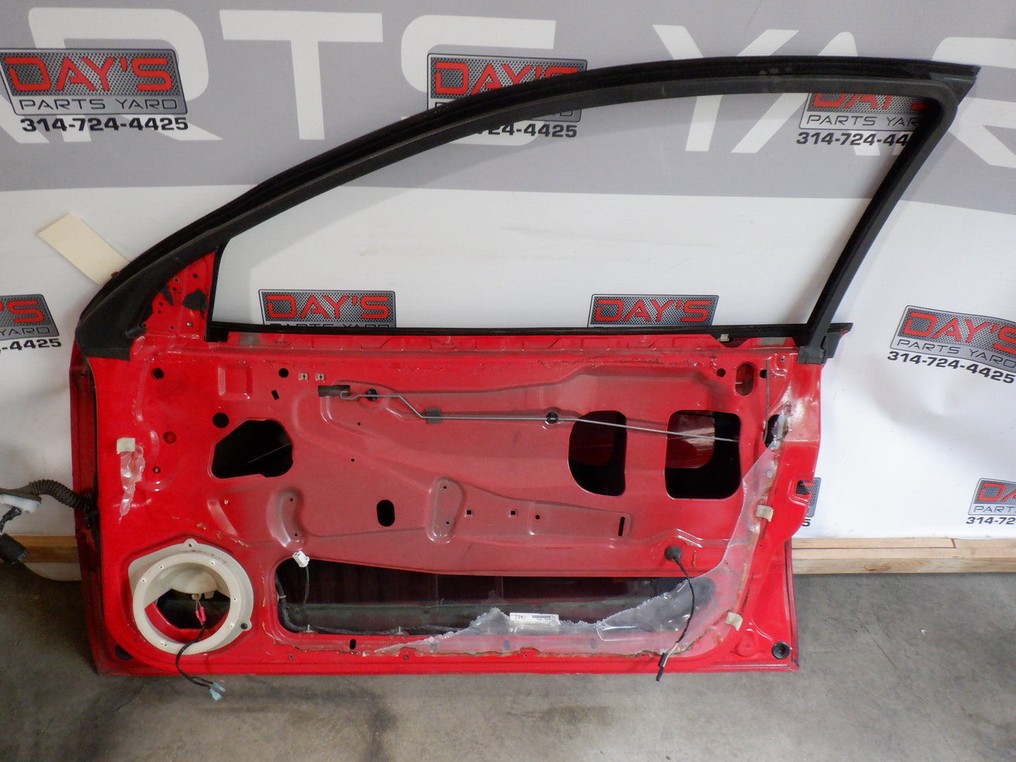 2005 Pontiac GTO RH Passenger Front Door with Window Glass Red OEM - Day's Parts Yard