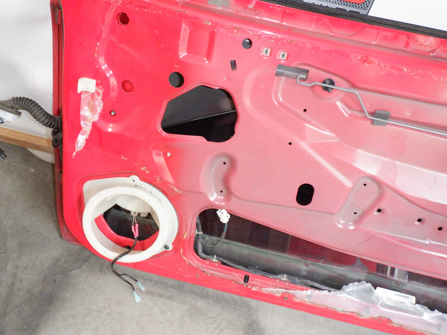 2005 Pontiac GTO RH Passenger Front Door with Window Glass Red OEM - Day's Parts Yard
