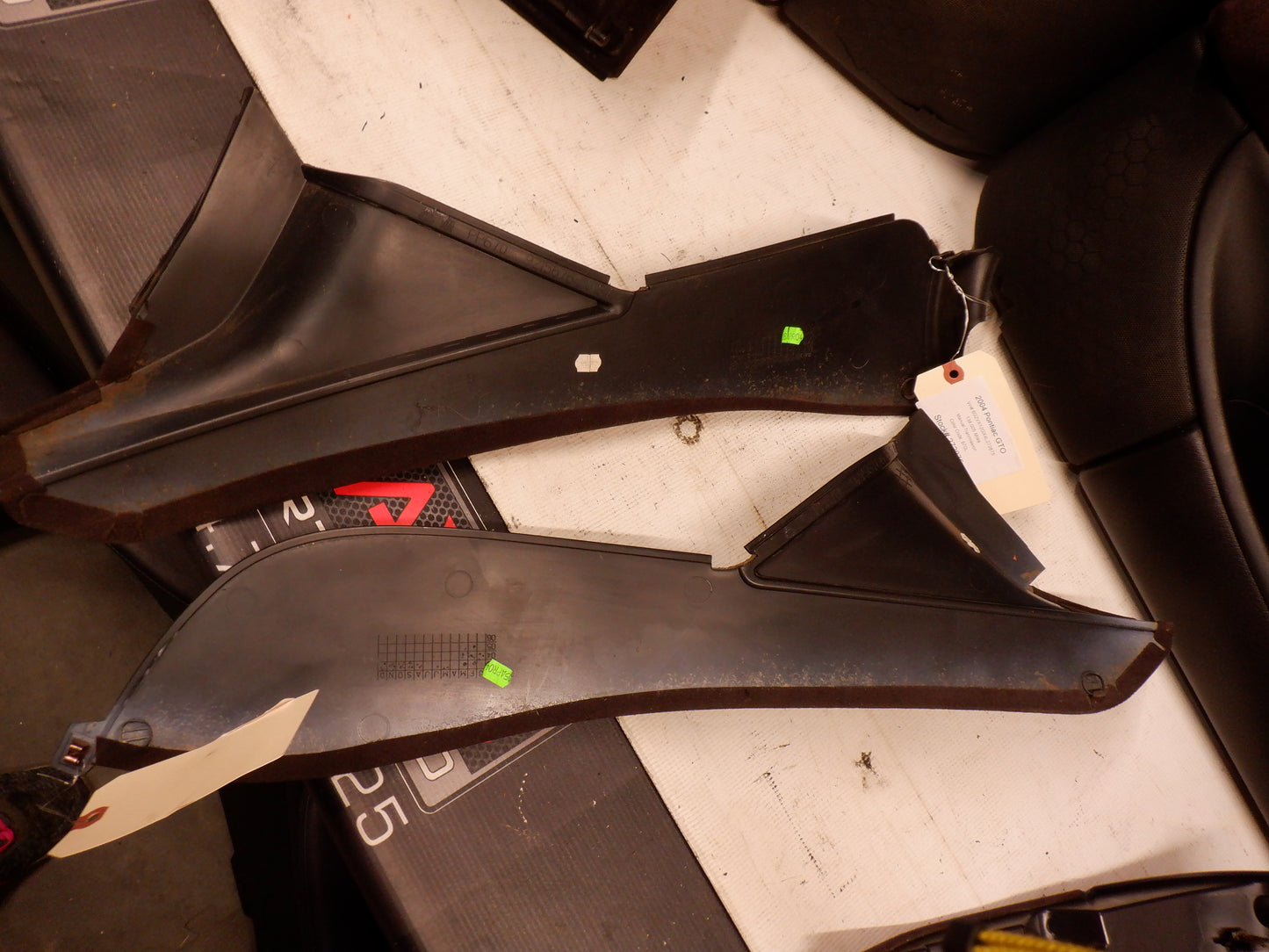 2004 Pontiac GTO 8PC Set Front Door Panels, Rear Door Panels, Glove Box, Knee Booster, Side Console PC Purple OEM - Day's Parts Yard