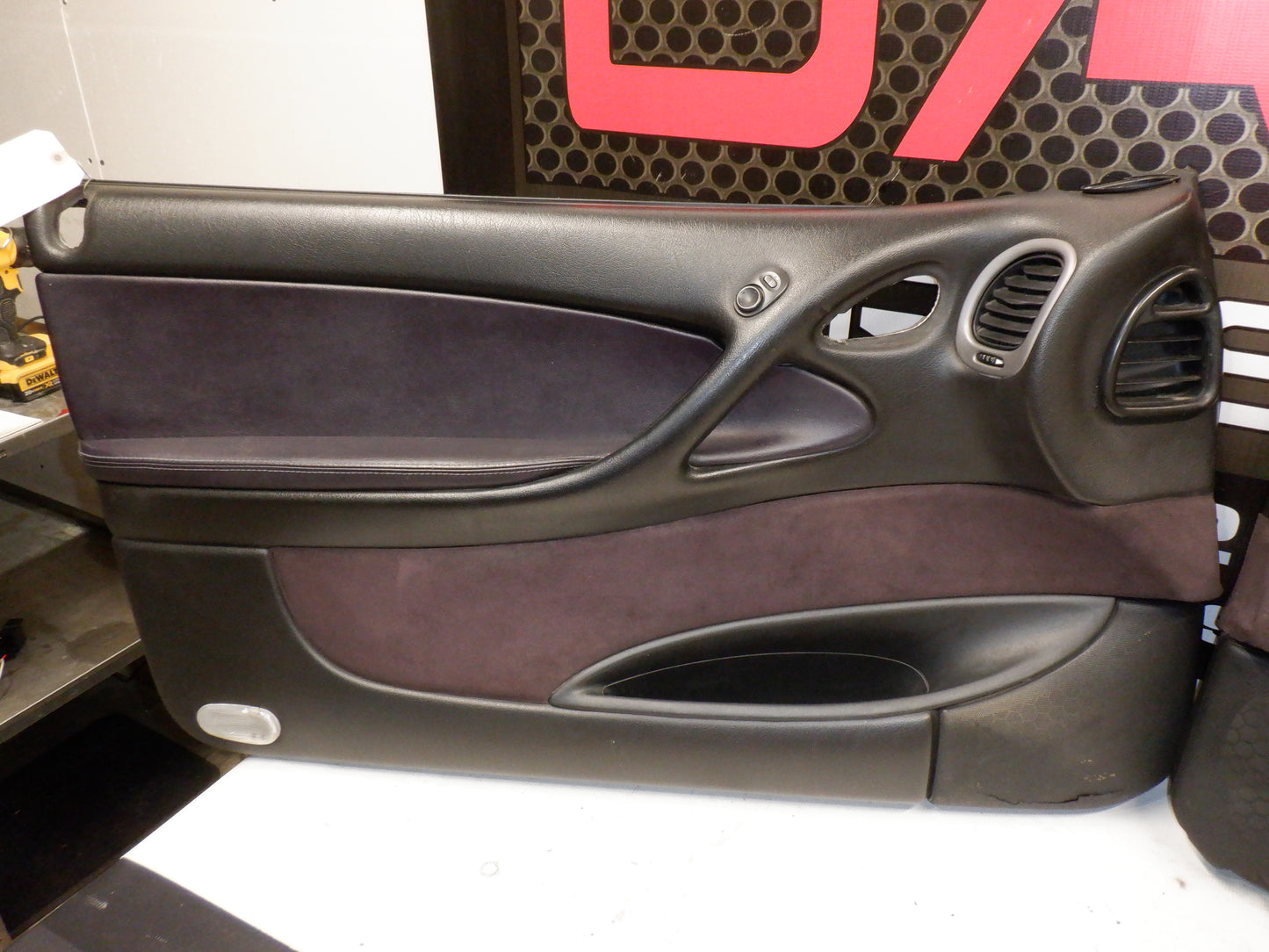 2004 Pontiac GTO 8PC Set Front Door Panels, Rear Door Panels, Glove Box, Knee Booster, Side Console PC Purple OEM - Day's Parts Yard