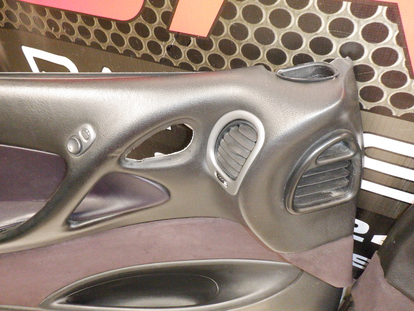 2004 Pontiac GTO 8PC Set Front Door Panels, Rear Door Panels, Glove Box, Knee Booster, Side Console PC Purple OEM - Day's Parts Yard