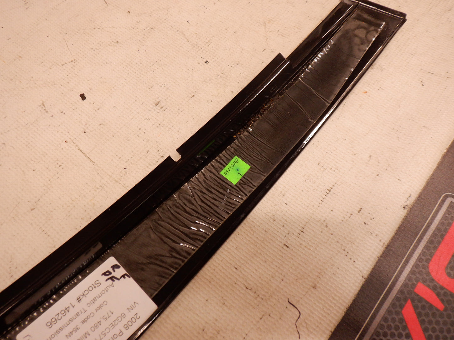 2008 Pontiac G8 GT Passenger Front RH Black Pillar Post Door Cover Trim OEM - Day's Parts Yard
