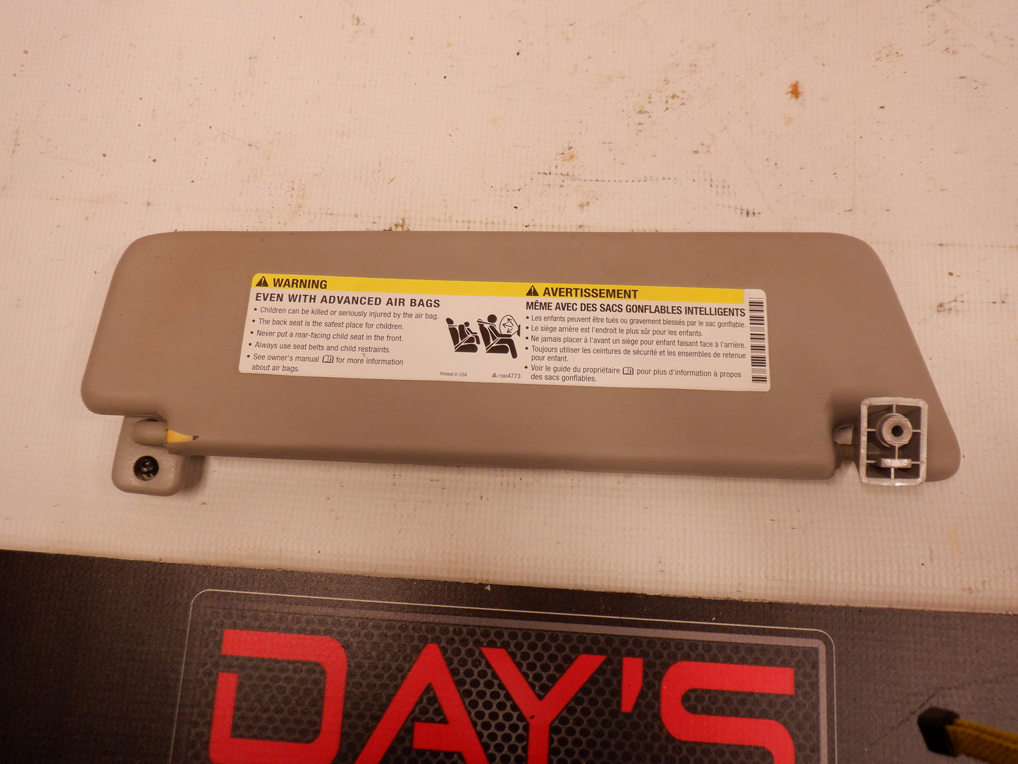 2011 Chevy Camaro SS LH Sun Visor with Clip 24409339 OEM - Day's Parts Yard