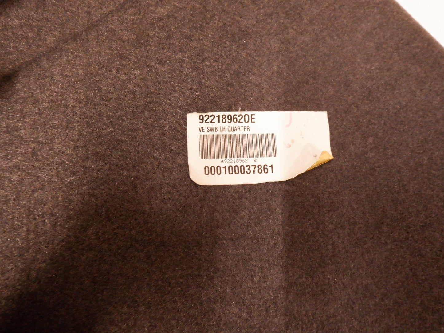2008-2009 Pontiac G8 LH Quarter Liner Truck Felt Carpet OEM - Day's Parts Yard