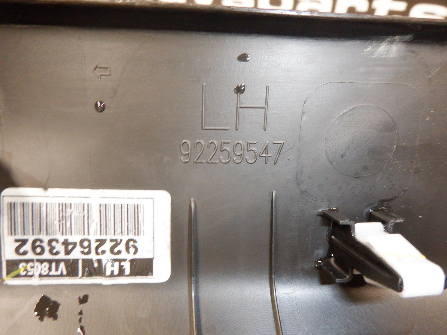 2014 Chevy SS Sedan LH Carpet Retainer 92259547 OEM - Day's Parts Yard