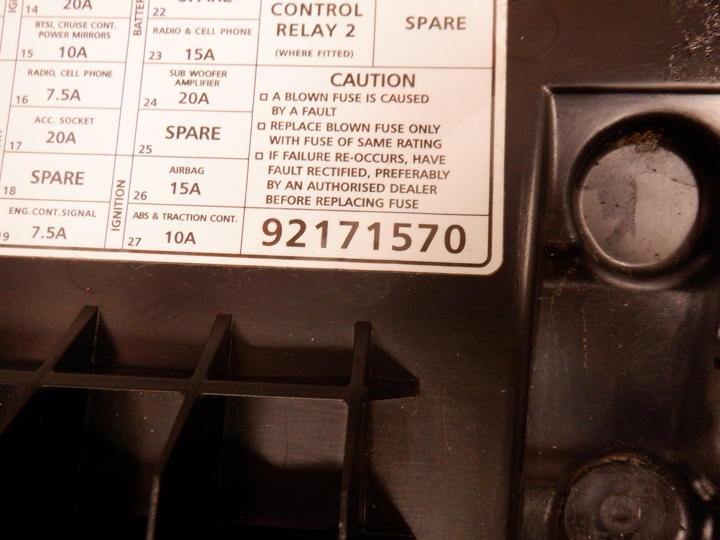 2005 Pontiac GTO Black Suede Knee Bolster Fuse Cover OEM - Day's Parts Yard