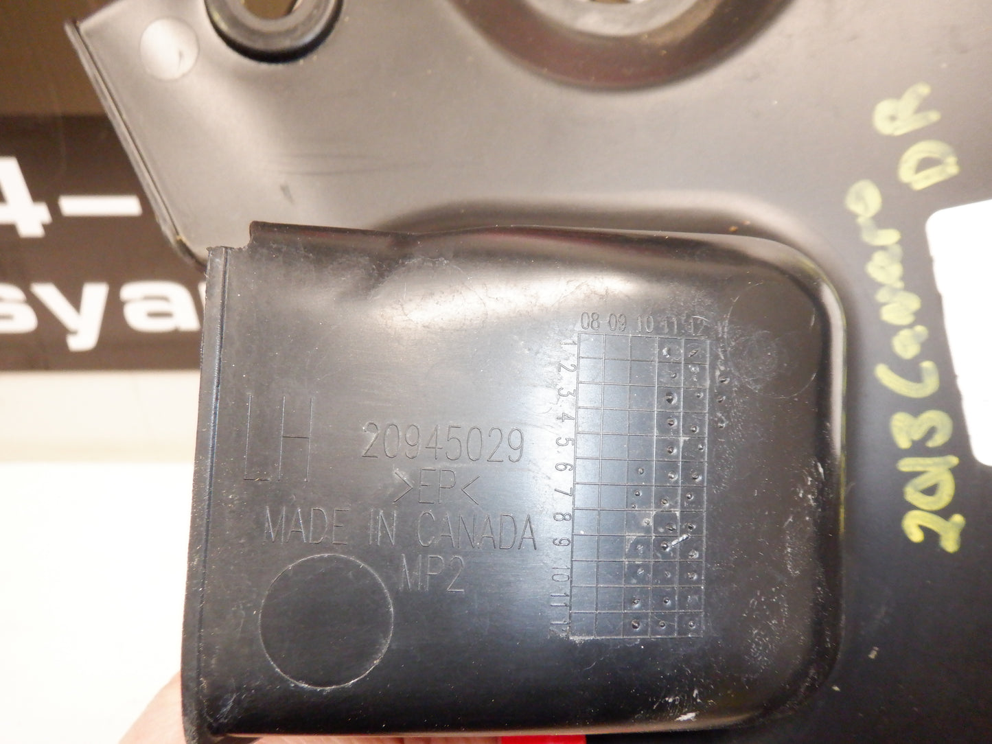 2013 Chevy Camaro SS Rear LH Bumper Filler Panel 20945029 OEM - Day's Parts Yard