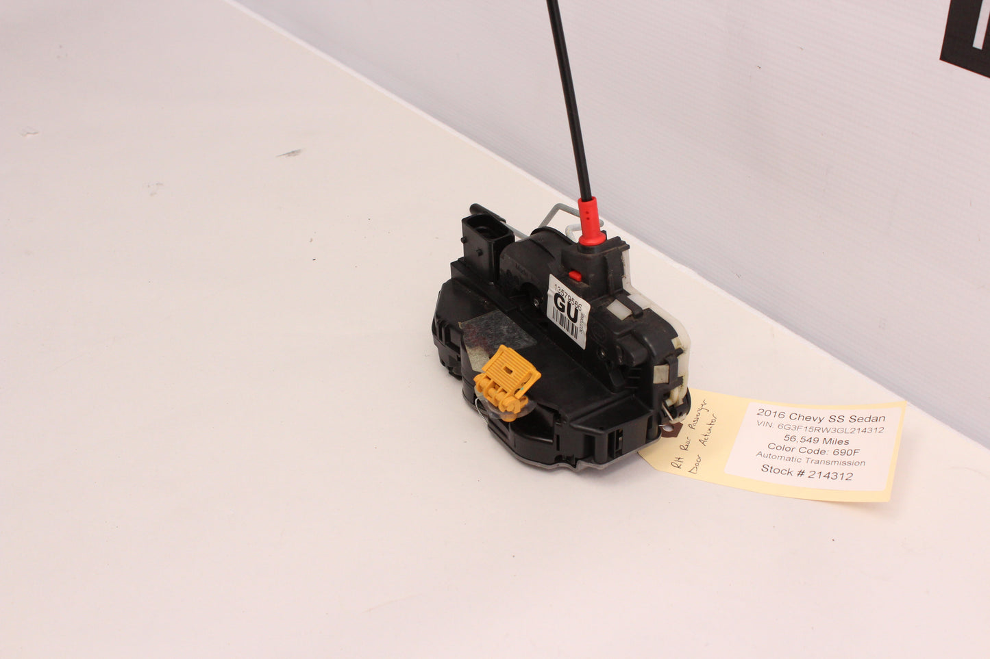 2016 Chevy SS Sedan RH Passenger Rear Door Lock Actuator 13579566 OEM - Day's Parts Yard