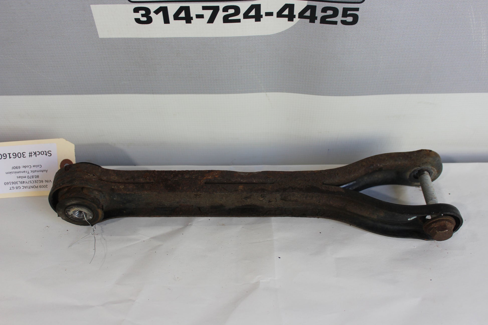 2009 Pontiac G8 GT Rear RH Passenger Suspension Trailing Control Arm 92159169 OEM - Day's Parts Yard