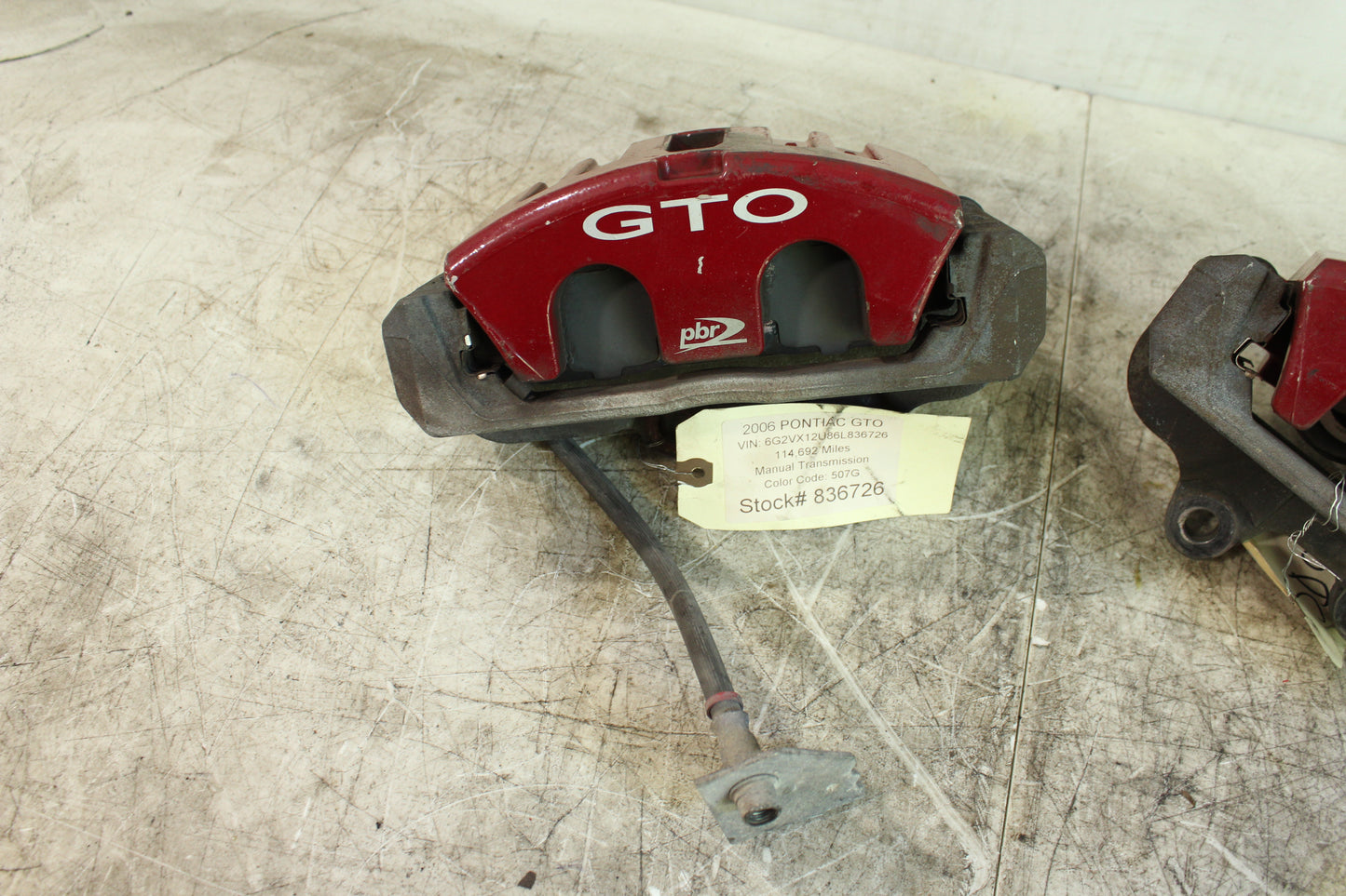 2006 Pontiac GTO Front PBR Brake Calipers OEM - Day's Parts Yard