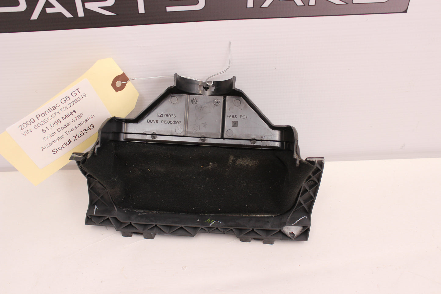 2009 Pontiac G8 GT Steering Column To Dash Interior Trim 92175936 OEM - Day's Parts Yard
