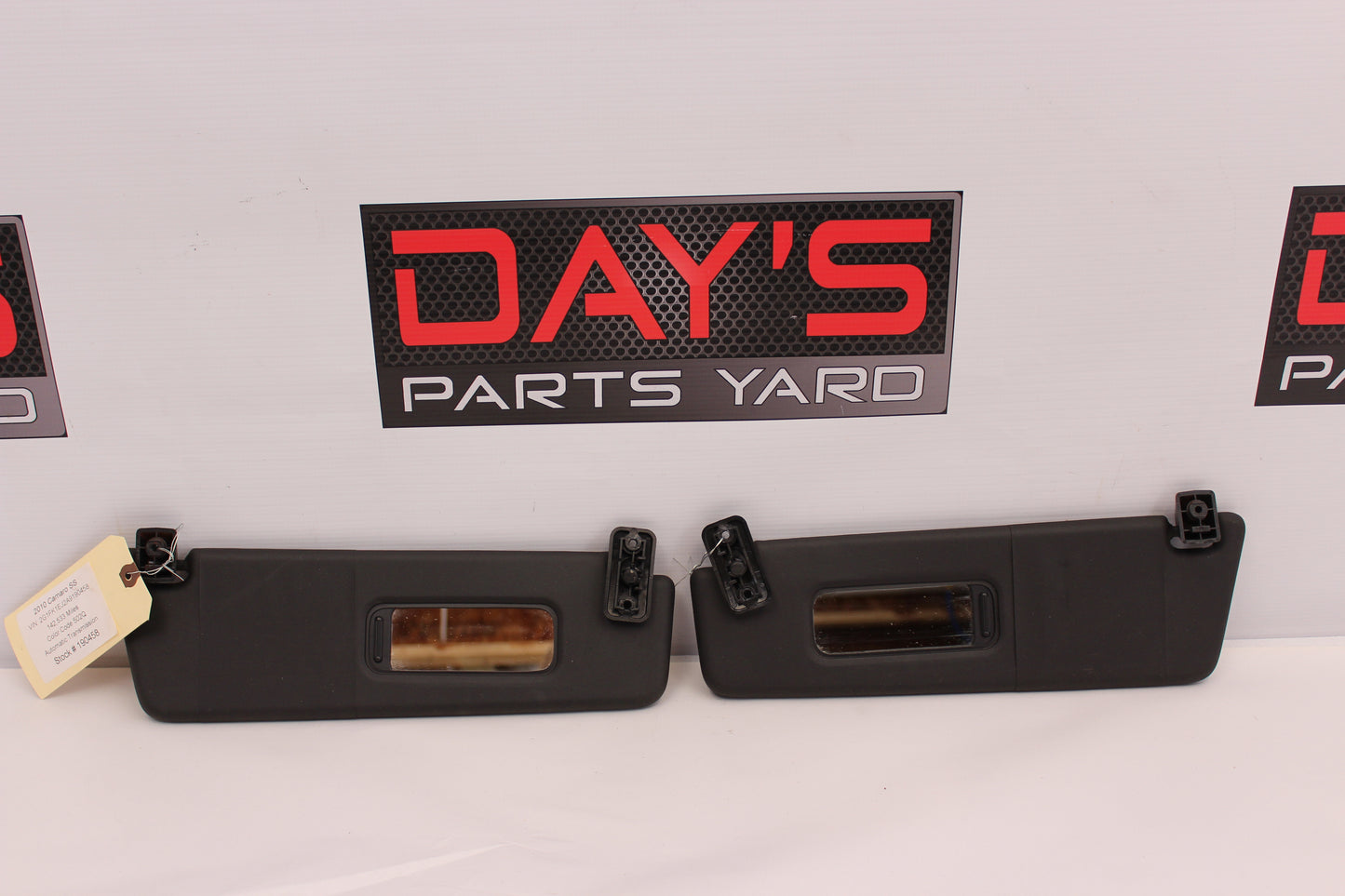 2010 Chevy Camaro SS Sun Visor Sunvisor w/ Clips Set OEM - Day's Parts Yard