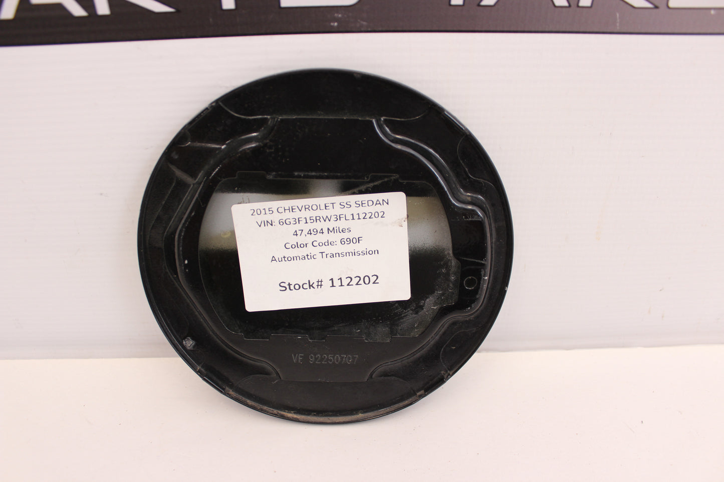 2015 Chevy SS Sedan Fuel Gas Door Cover Black 92250707 OEM - Day's Parts Yard