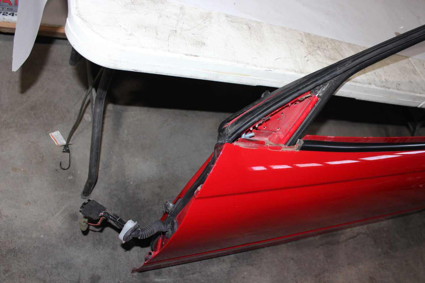 2006 Pontiac GTO LH Driver Front Exterior Door Red OEM - Day's Parts Yard