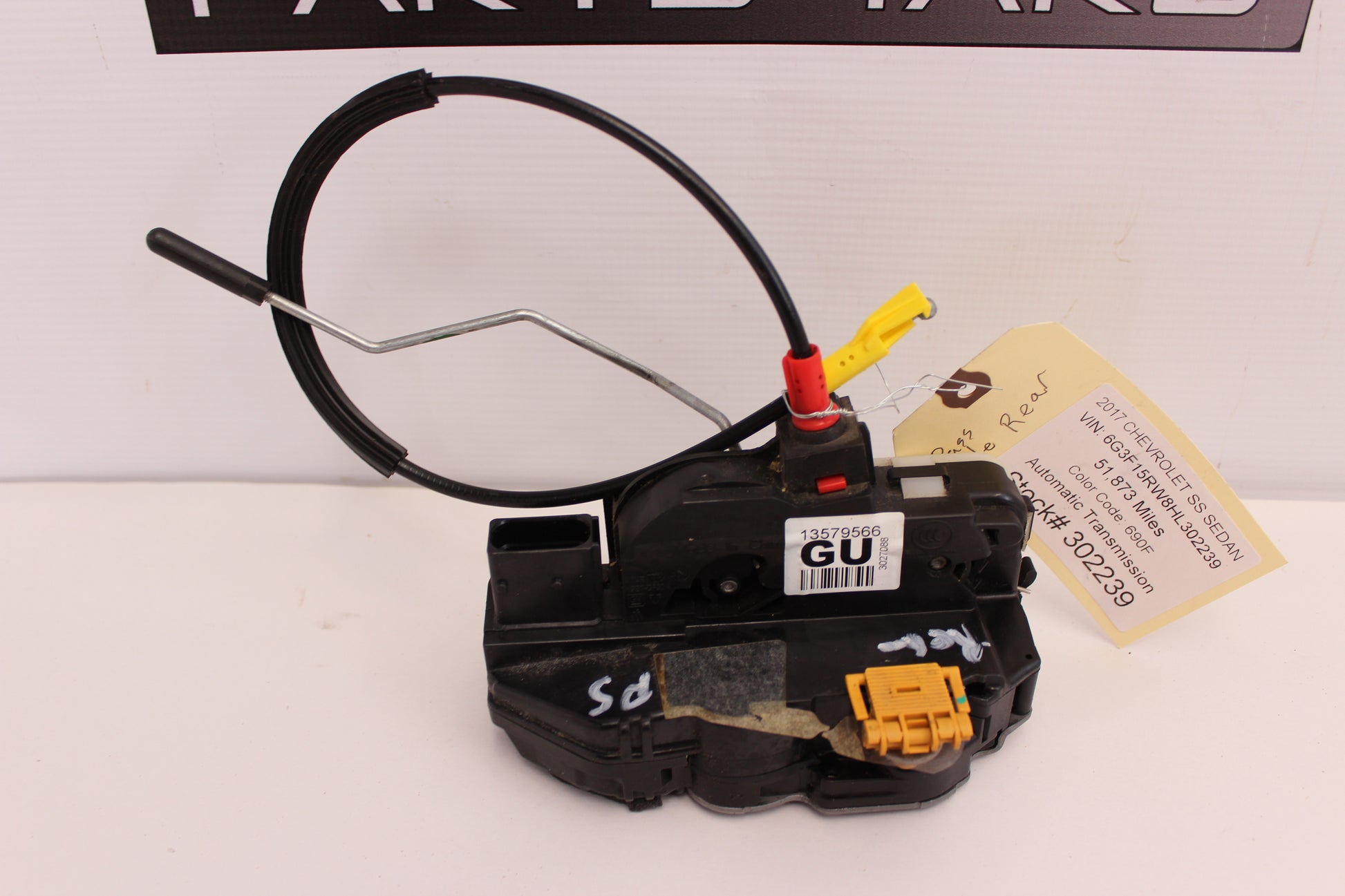 2017 Chevy SS Sedan RH Passenger Rear Door Lock Actuator 13579566 OEM - Day's Parts Yard