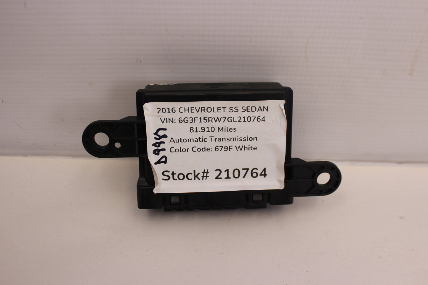 2016 Chevy SS Sedan Parking Assist Control Module 23444867 OEM - Day's Parts Yard