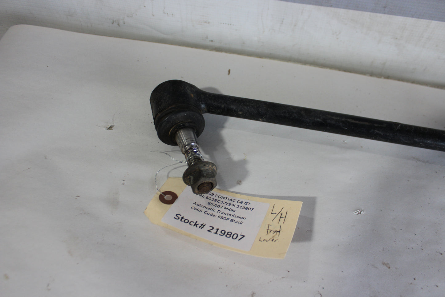 2009 Pontiac G8 Front LH Driver Lower Rearward Control Arm OEM - Day's Parts Yard