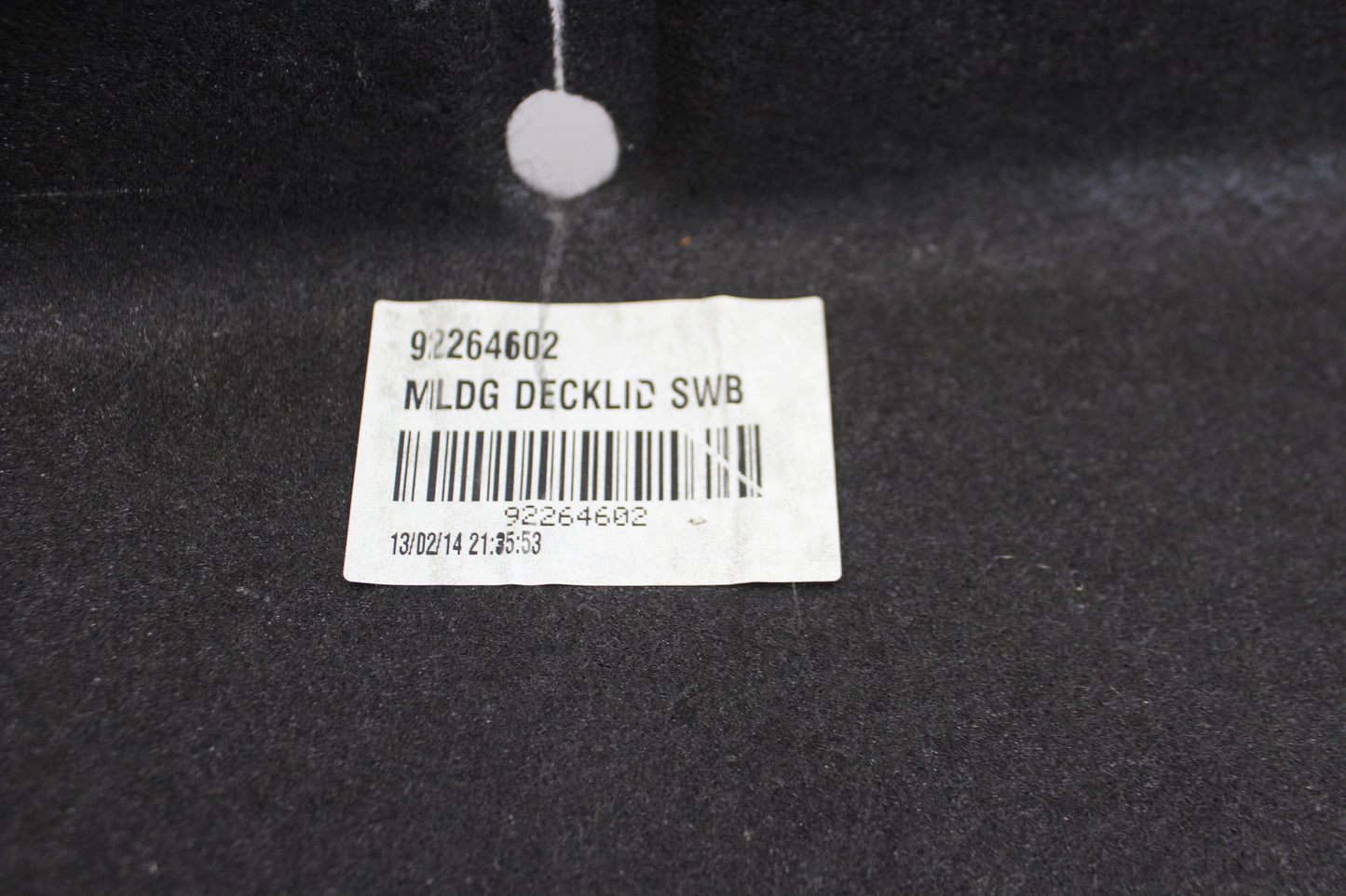 2014 Chevy SS Sedan Trunk Lid Liner 92264602 OEM - Day's Parts Yard