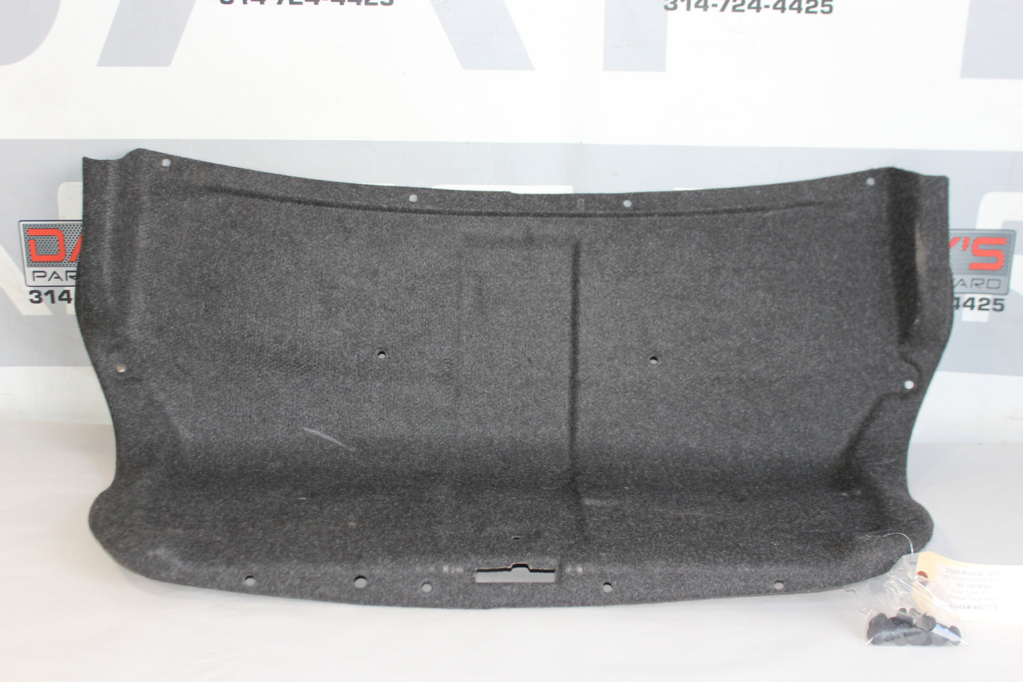 2006 Pontiac GTO Trunk Deck Lid Carpet Liner Felt 92179727 OEM - Day's Parts Yard