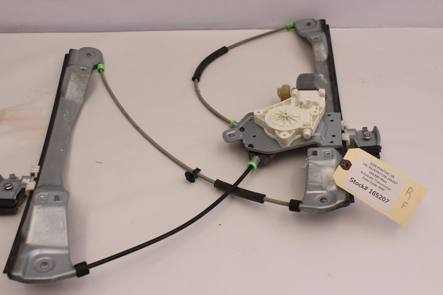2009 Pontiac G8 Front RH Passenger Door Window Motor Regulator OEM - Day's Parts Yard
