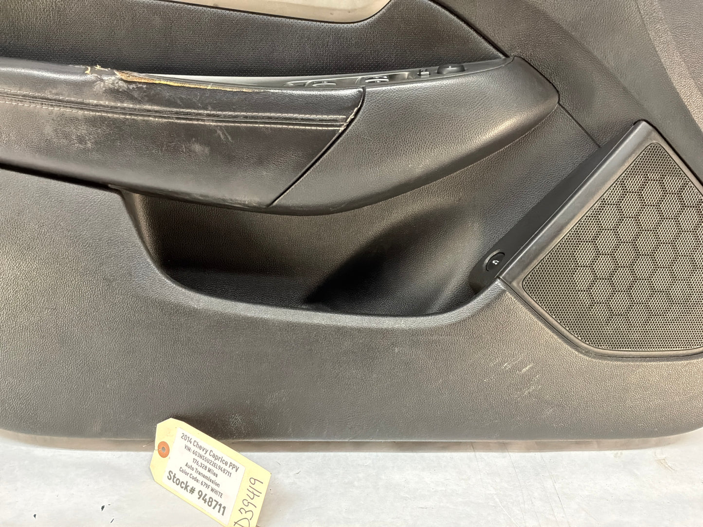 2014 Chevy Caprice PPV LH Driver Front Interior Door Panel OEM - Day's Parts Yard