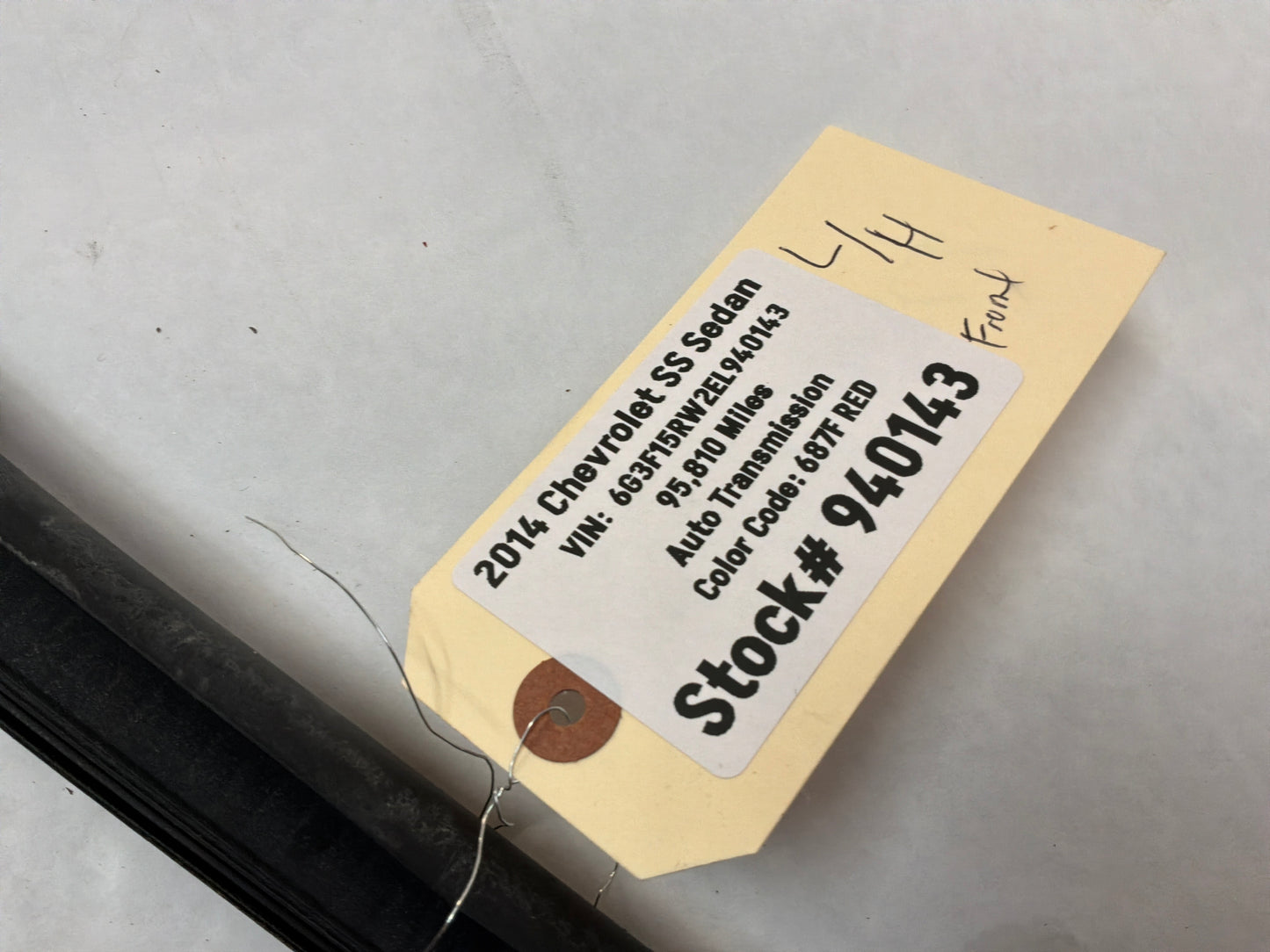 2014 Chevy SS Sedan LH Driver Front Door Weather Strip Rubber Seal OEM