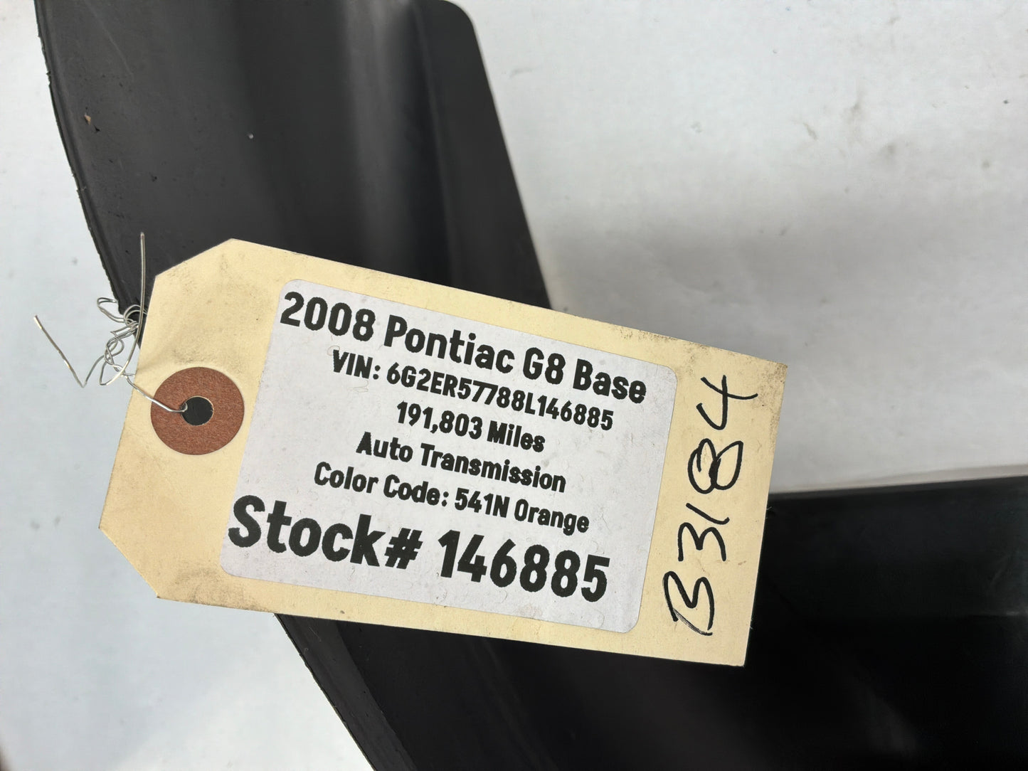 2008 Pontiac G8 Base LH Driver Rear Fender Wheelhouse Well Liner OEM